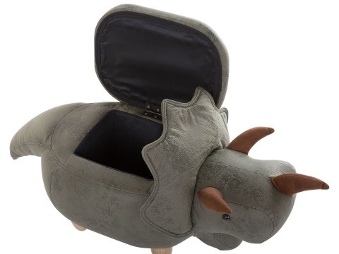 Pufa zwierzak ze schowkiem TRICERATOPS Ciemnozielony