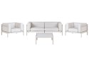 Zestaw ogrodowy ze stolikiem dla 4 osób FERRETTI Jasnobeżowy