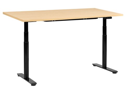 Biurko regulowane elektrycznie DESTINAS Czarny/ jasny brąz 160 cm 72 cm
