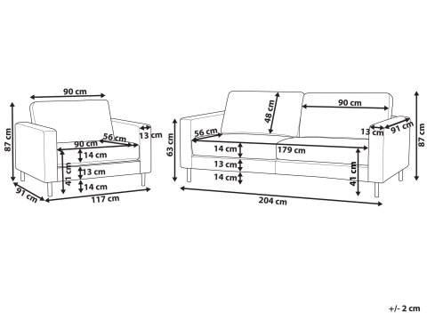 Komplet wypoczynkowy dla 4 osób SAVALEN Boucle Biały