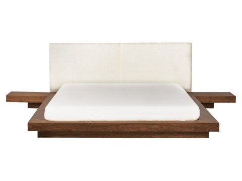 Łóżko LED Boucle ZEN 160 x 200 cm LED Jesion brązowy
