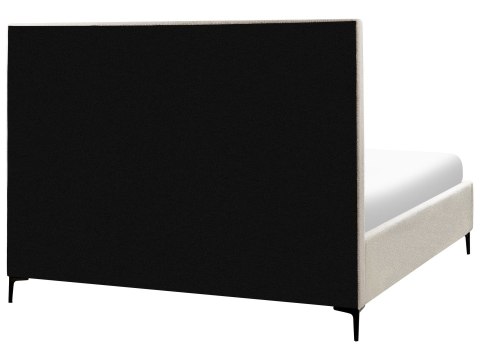 Łóżko z pojemnikiem Boucle SEZANNE 180 x 200 cm Złamana biel