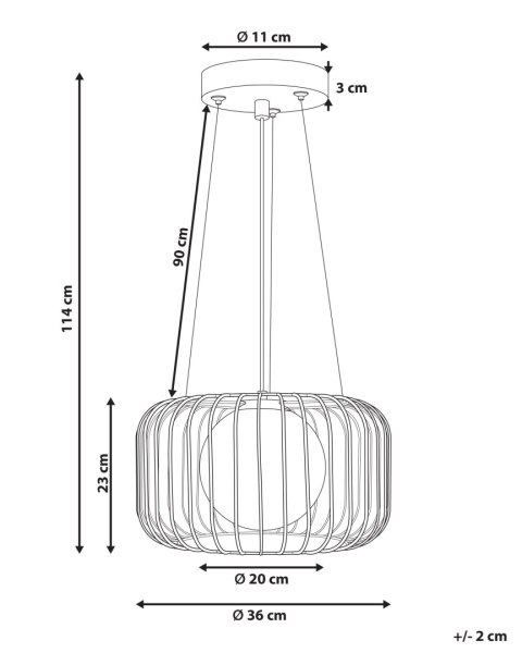 Lampa wisząca BAIROA Metal Złoty