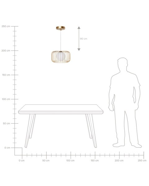 Lampa wisząca BAIROA Metal Złoty