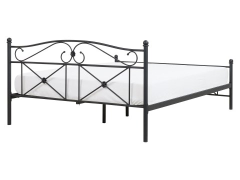 Łóżko Metal RODEZ 160 x 200 cm Czarny