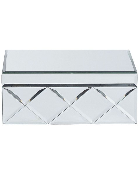 Szkatułka na biżuterię GORRON Szkło Srebrny