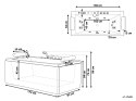 Wanna narożna z hydromasażem LED MONTEGO 172 x 83 cm Czarny