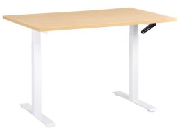 Biurko regulowane manualnie DESTINES Jasny brąz/ biały 120 cm 60 cm