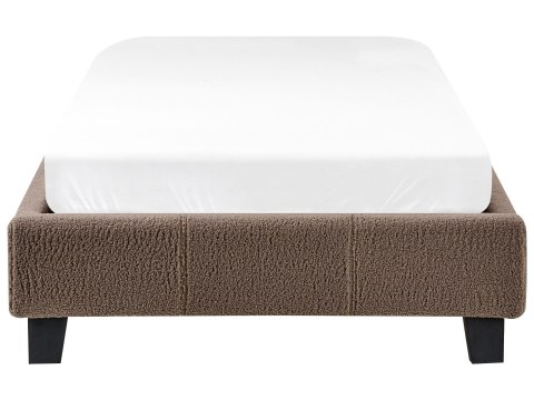 Łóżko bez zagłówka Boucle ROANNE 90 x 200 cm Beżowoszary