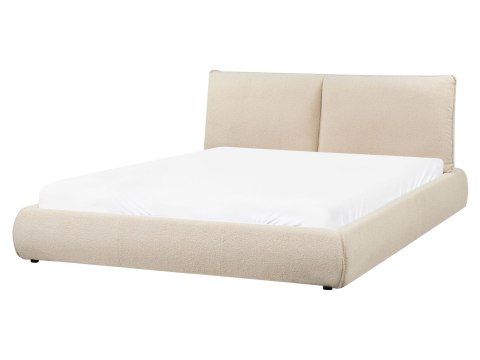 Łóżko wodne Boucle VINAY 160 x 200 cm Jasnobeżowy