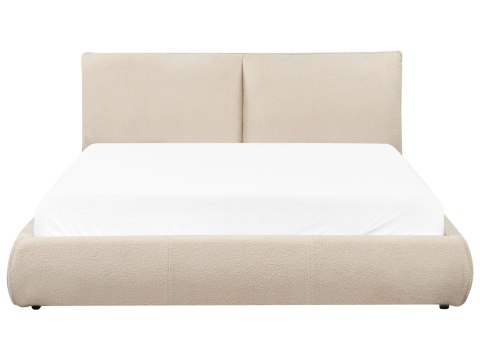 Łóżko wodne Boucle VINAY 160 x 200 cm Jasnobeżowy