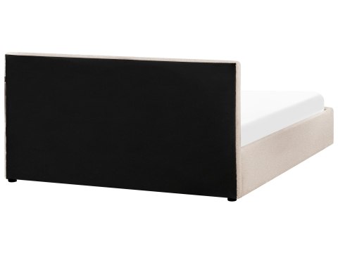Łóżko z pojemnikiem Boucle MONTLAUR 160 x 200 cm Beżowy