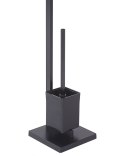 Stojak na papier toaletowy ze szczotką ULAPES Metal Czarny