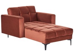 Szezlong ALNES Welur Jasnoczerwony