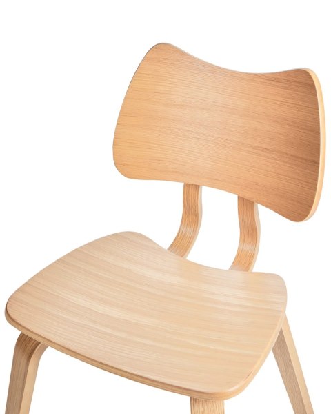 Zestaw 2 krzeseł do jadalni DIANA Drewno Jasnobrązowy