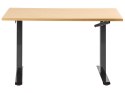 Biurko regulowane manualnie DESTINES Czarny/ jasny brąz 120 cm 60 cm