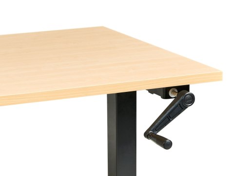 Biurko regulowane manualnie DESTINES Czarny/ jasny brąz 120 cm 60 cm