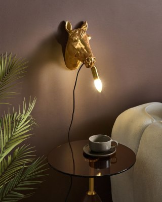 Lampa ścienna Koń PHILIPPE Złoty