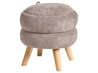 Puf ze schowkiem HAWLEY Szenil Beżowoszary 40 cm 40 cm 41 cm