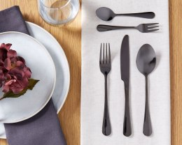 Zestaw sztućców 30 elementów FUSILLI Czarny