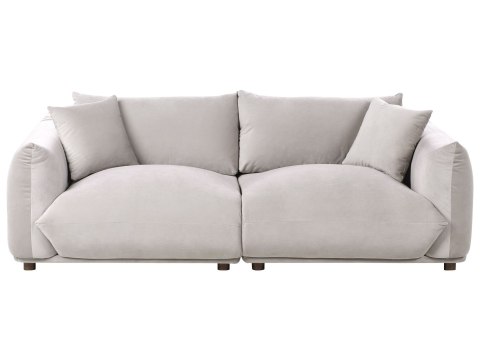 Komplet wypoczynkowy dla 5 osób LUVOS Welur Beżowoszary