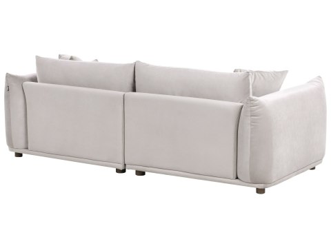 Komplet wypoczynkowy dla 5 osób LUVOS Welur Beżowoszary