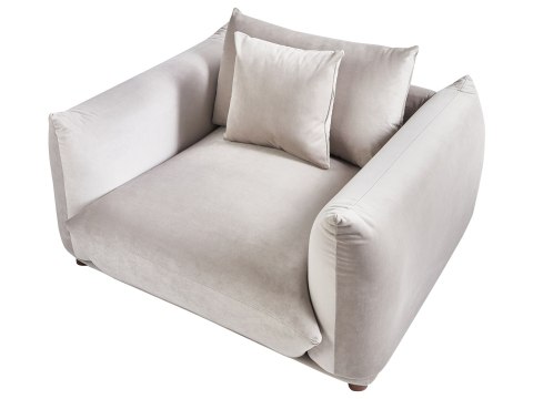 Komplet wypoczynkowy dla 5 osób LUVOS Welur Beżowoszary