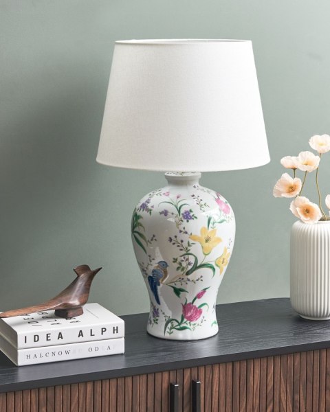 Lampa stołowa FEBROS Porcelana Biały