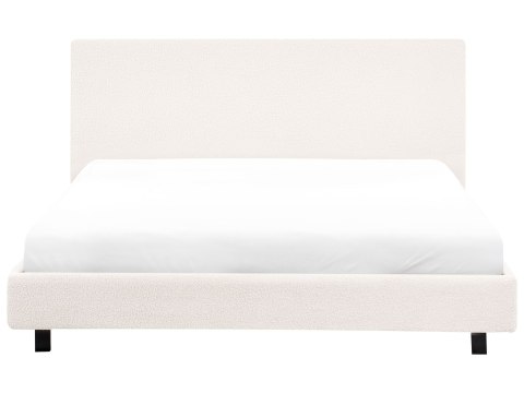 Łóżko Boucle ALBI 160 x 200 cm Złamana biel