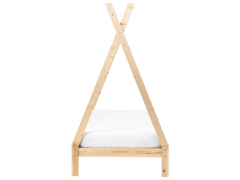 Łóżko dziecięce Tipi Drewno sosnowe DEVAY 90 x 200 cm Jasnobrązowy