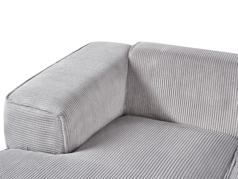 Narożnik dla 3 osób DOLVA Sztruks Jasnoszary Prawostronny