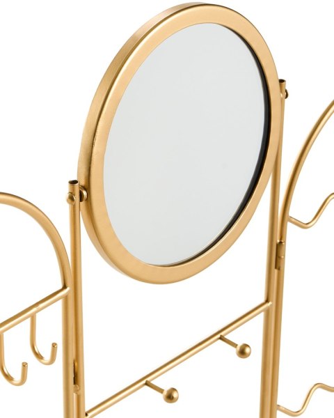 Stojak na biżuterię z lusterkiem PIROU Złoty