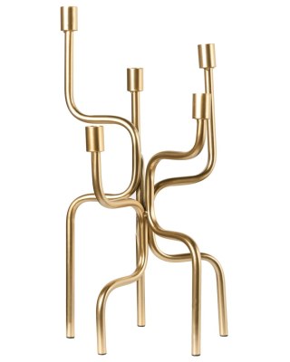 Świecznik PORRTELA Metal 50 cm Złoty