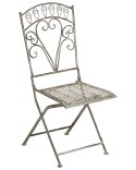 Zestaw 2 krzeseł ogrodowych NURRA Składane Metal Szary