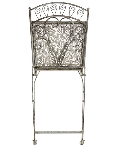 Zestaw 2 krzeseł ogrodowych NURRA Składane Metal Szary