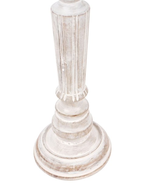 Zestaw 2 świeczników DARWA Drewno mango 30/40 cm Jasnobrązowy