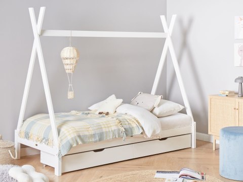 Zestaw 2 szuflad pod łóżko Drewno sosnowe CRONAT Biały