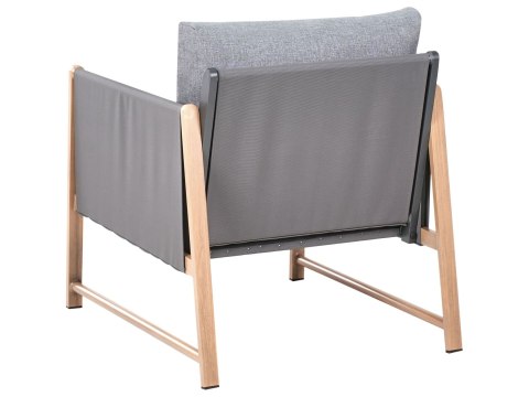 Zestaw ogrodowy ze stolikiem i otomaną dla 5 osób NOLA Metal Szary