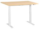 Biurko regulowane elektrycznie DESTINES Jasny brąz/ biały 120 cm 60 cm