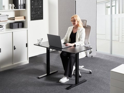 Biurko regulowane elektrycznie TAVARES Czarny 120 cm 60 cm