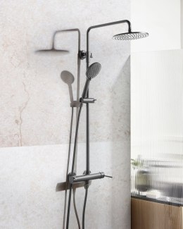 Kolumna prysznicowa z deszczownicą PUYEHUE Czarny