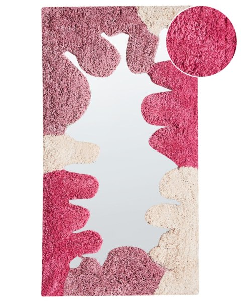 Lustro ścienne CAGERI 41 cm 75 cm Bawełna Różowy