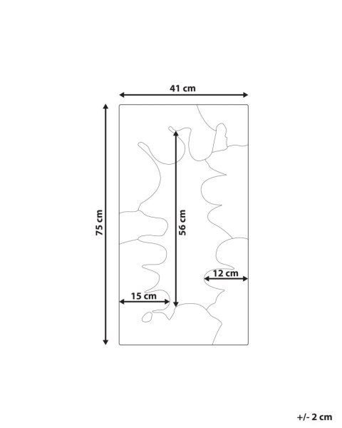 Lustro ścienne CAGERI 41 cm 75 cm Bawełna Różowy