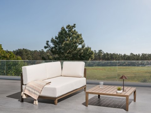 Sofa ogrodowa ze stolikiem dla 2 osób SAMPIERI Metal Brązowy