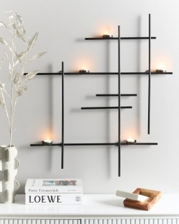 Świecznik wiszący PORTO 74 cm Czarny