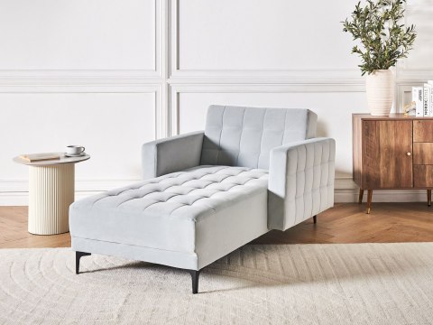 Szezlong ABERDEEN Welur Jasnoszary