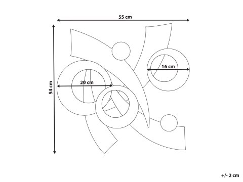 Dekoracja ścienna FENIT Metal 54 cm Złoty