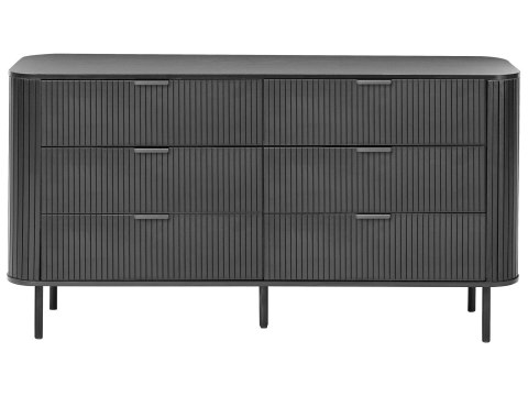 Komoda 6 szuflad BRADLEY Czarny