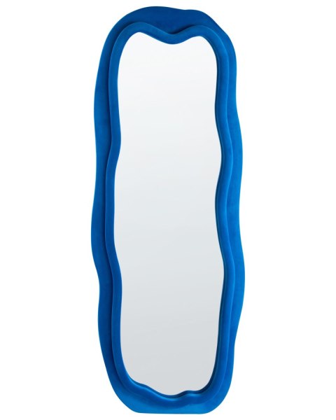 Lustro ścienne BEAUNE 56 cm 160 cm Welur Niebieski