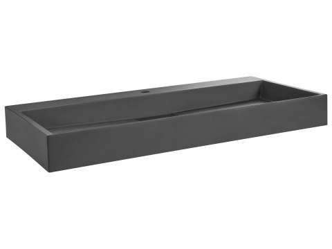 Umywalka podwieszana QUENKO 100 x 46 cm Tworzywo mineralne Czarny